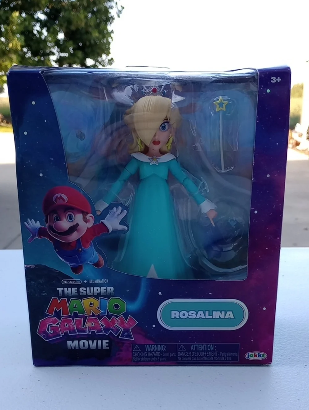 The Super Mario Galaxy Nintendo Rosalina Figure in Teal Dress with Star Wand NIB